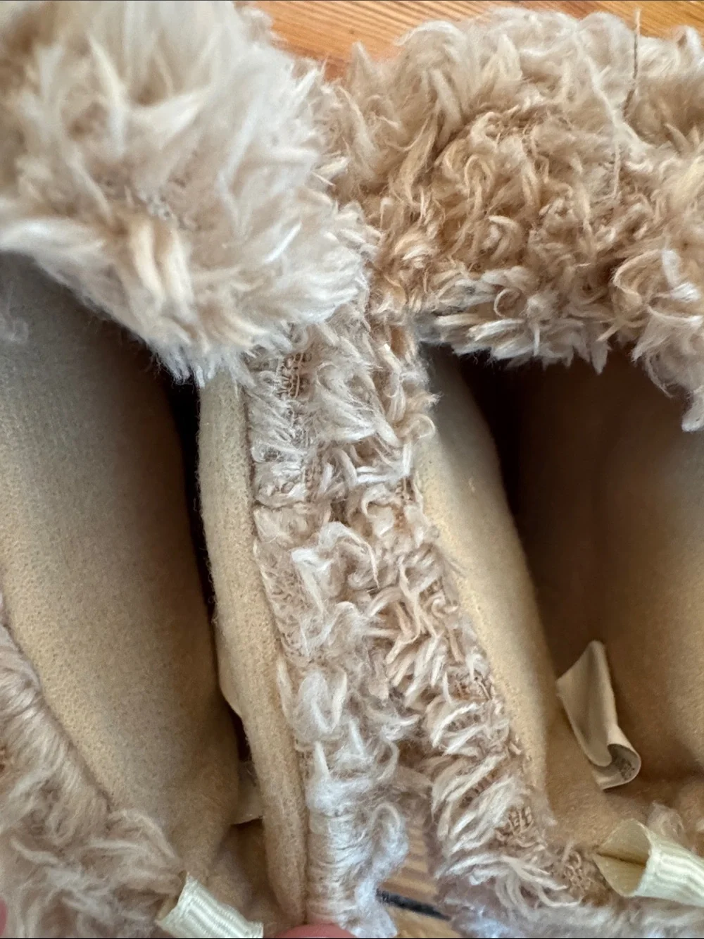 GAP Plush Teddy Bear Slippers in Light Brown
